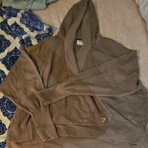 Gymshark Brown/dark Green Hooded Sweater